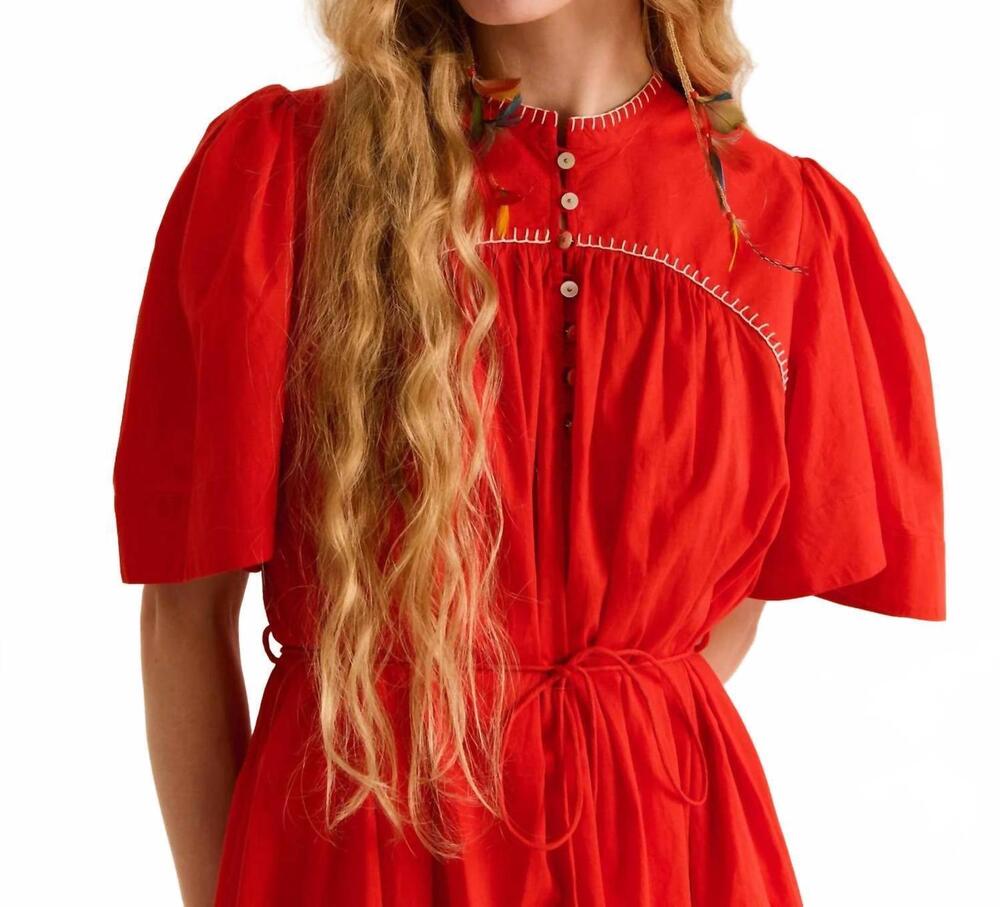 NEW CAROLINA K kerry mini dress in red - Picture 6 of 8